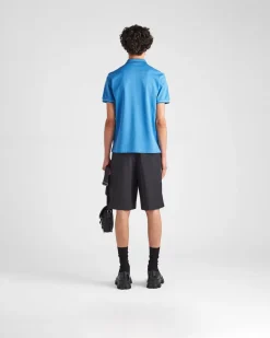 Hombre Prada CAMISETAS Y POLOS^Polo En Piqué De Algodón