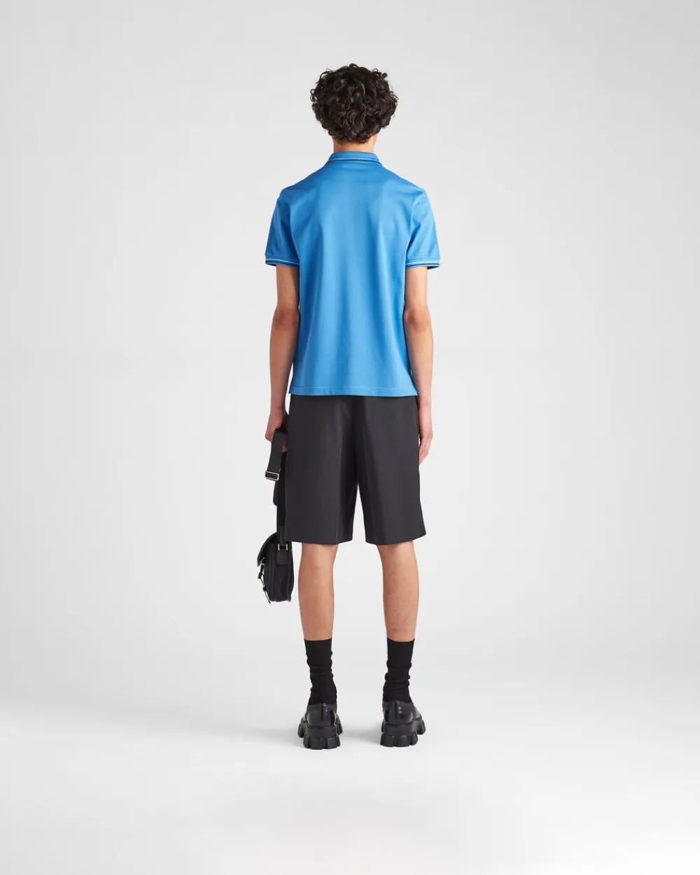 Hombre Prada CAMISETAS Y POLOS^Polo En Piqué De Algodón
