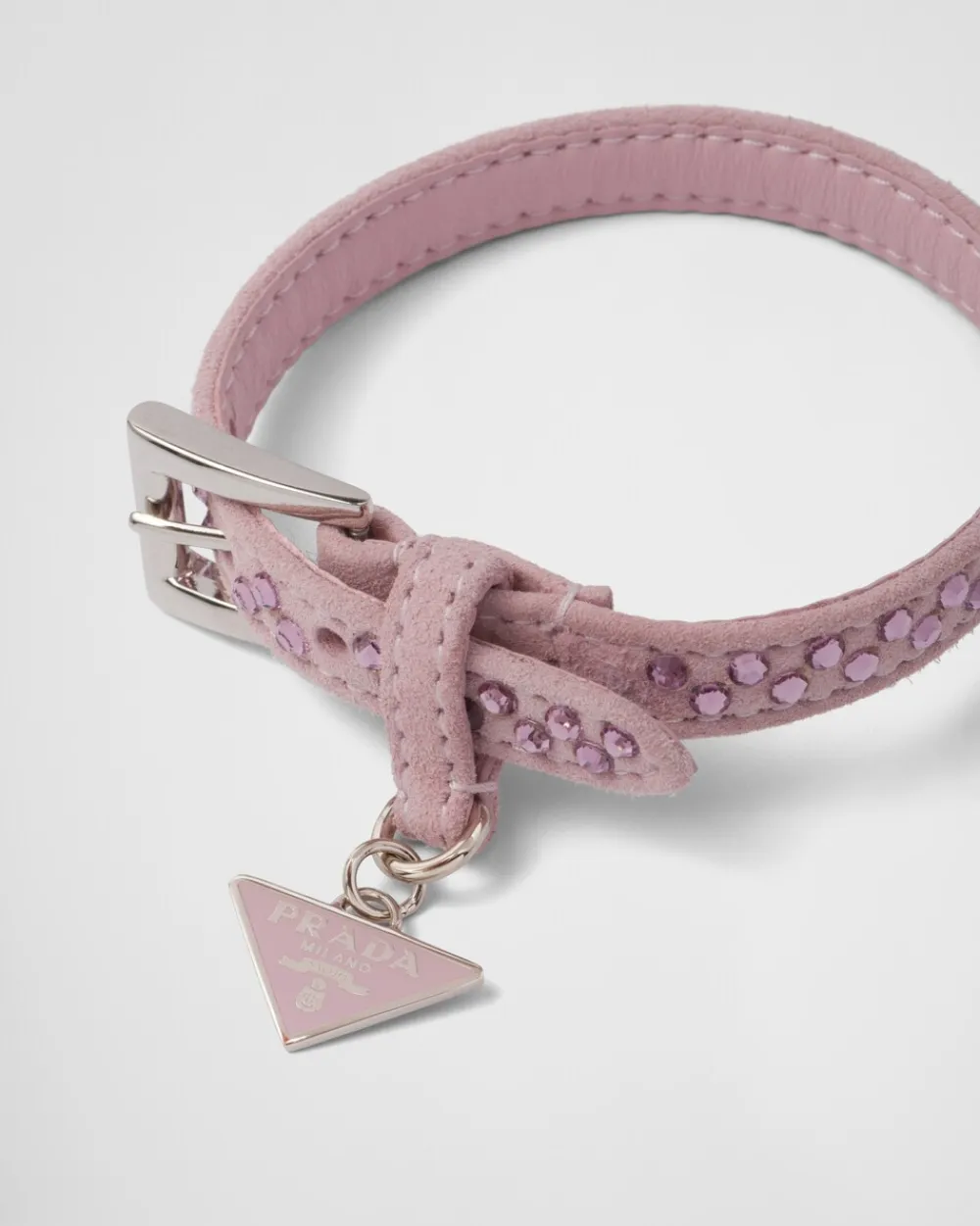 Mujer Prada JOYAS DE FANTASÍA^Pulsera De Ante Con Cristales