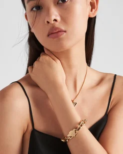 Mujer Prada COLECCIÓN DE JOYERÍA ELEGANTE^Pulsera De Cadena Eternal Gold De Oro