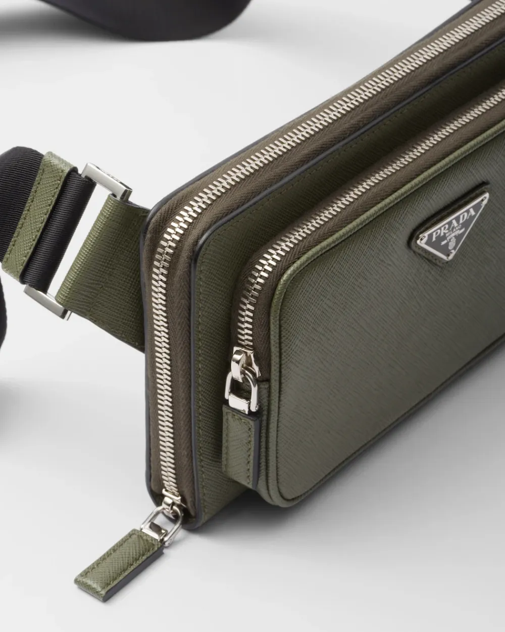 Hombre Prada BOLSOS MENSAJEROS^Riñonera De Piel Saffiano