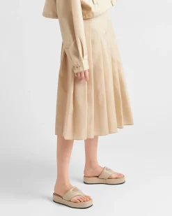 Mujer Prada SANDALIAS^Sandalia De Cuña De Napa Acolchada Soft