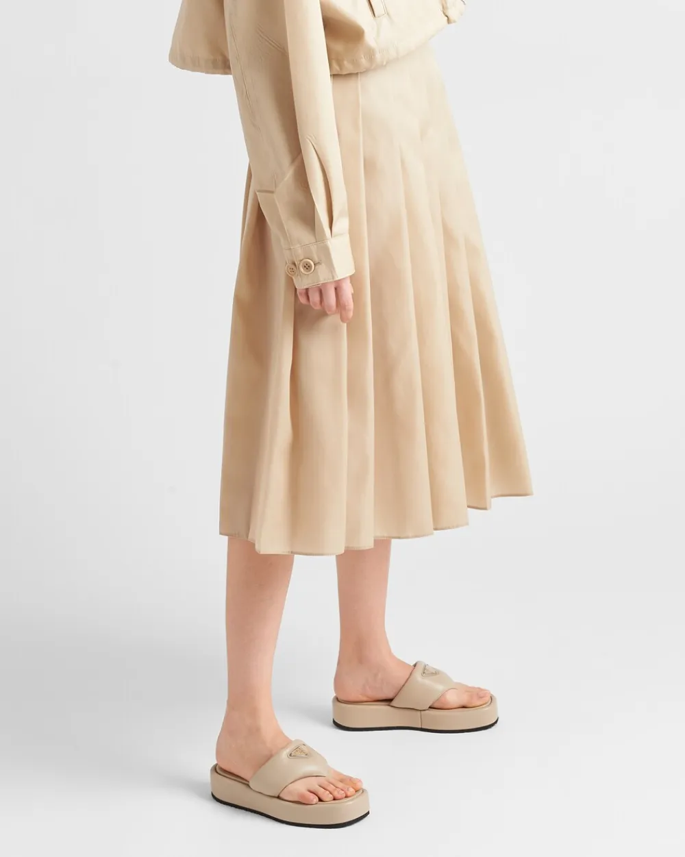 Mujer Prada SANDALIAS^Sandalia De Cuña De Napa Acolchada Soft