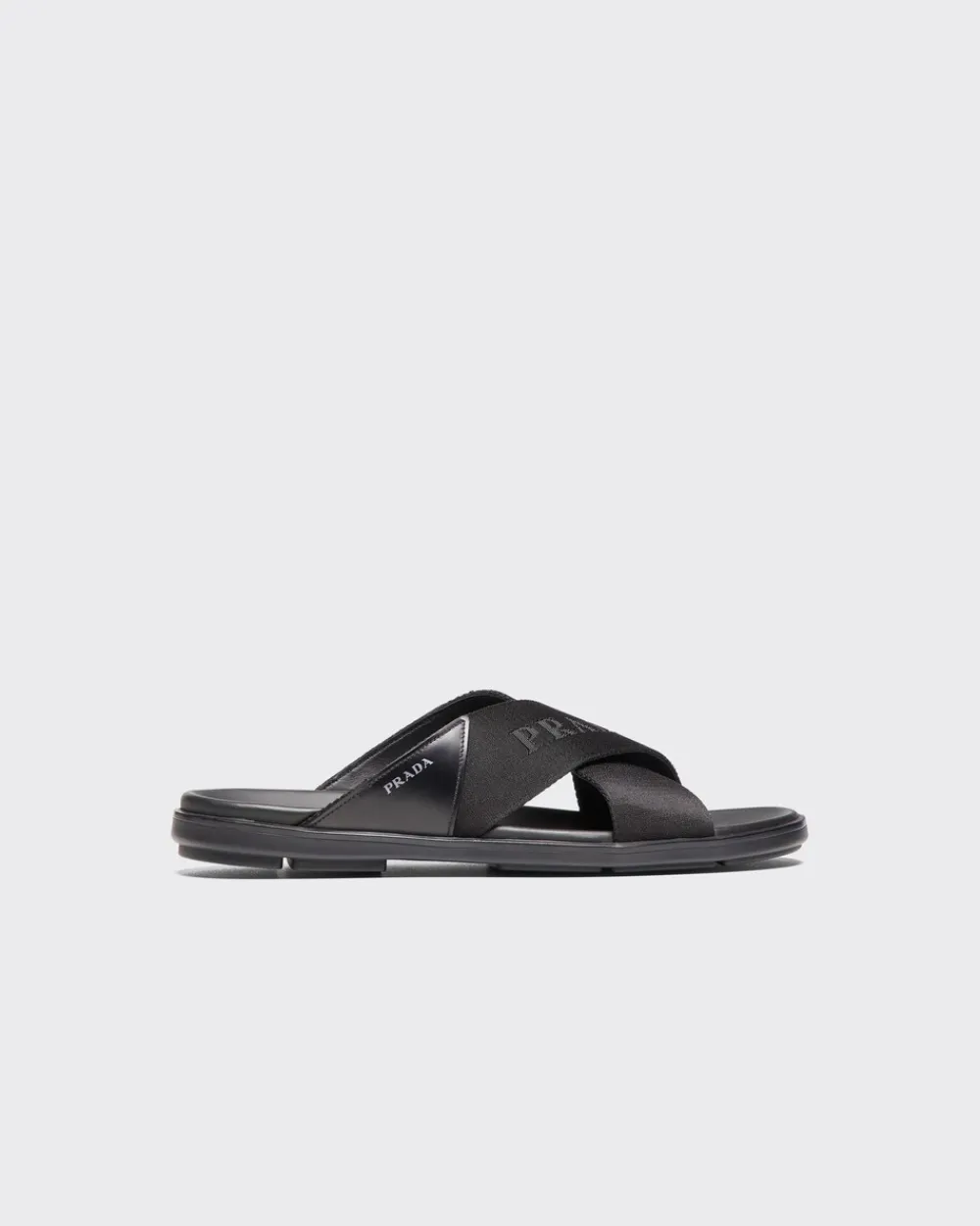 Hombre Prada SANDALIAS^Sandalias Cruzadas De Piel Cepillada Y Re-nylon