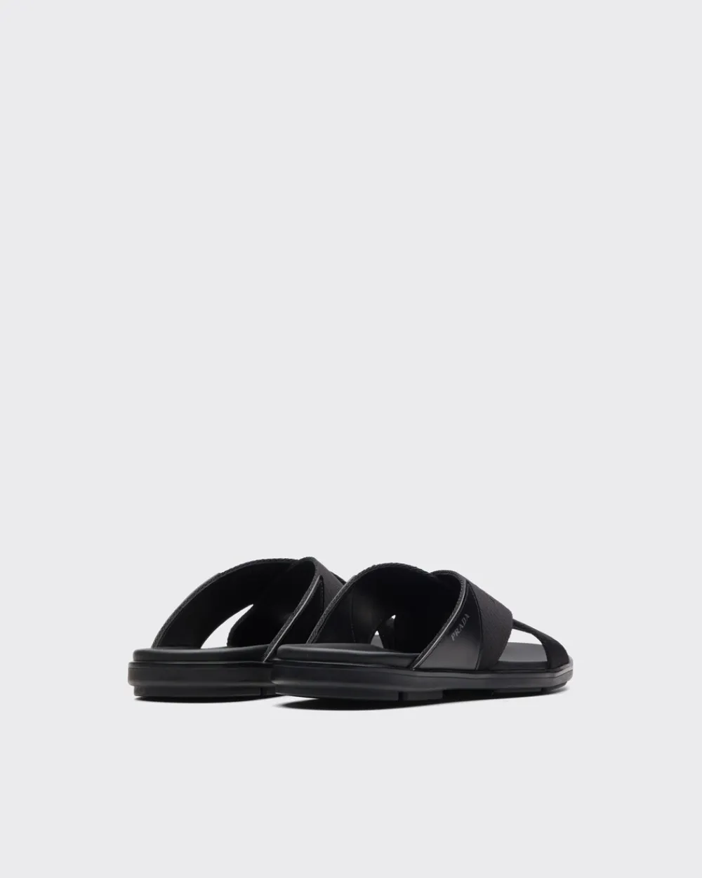 Hombre Prada SANDALIAS^Sandalias Cruzadas De Piel Cepillada Y Re-nylon