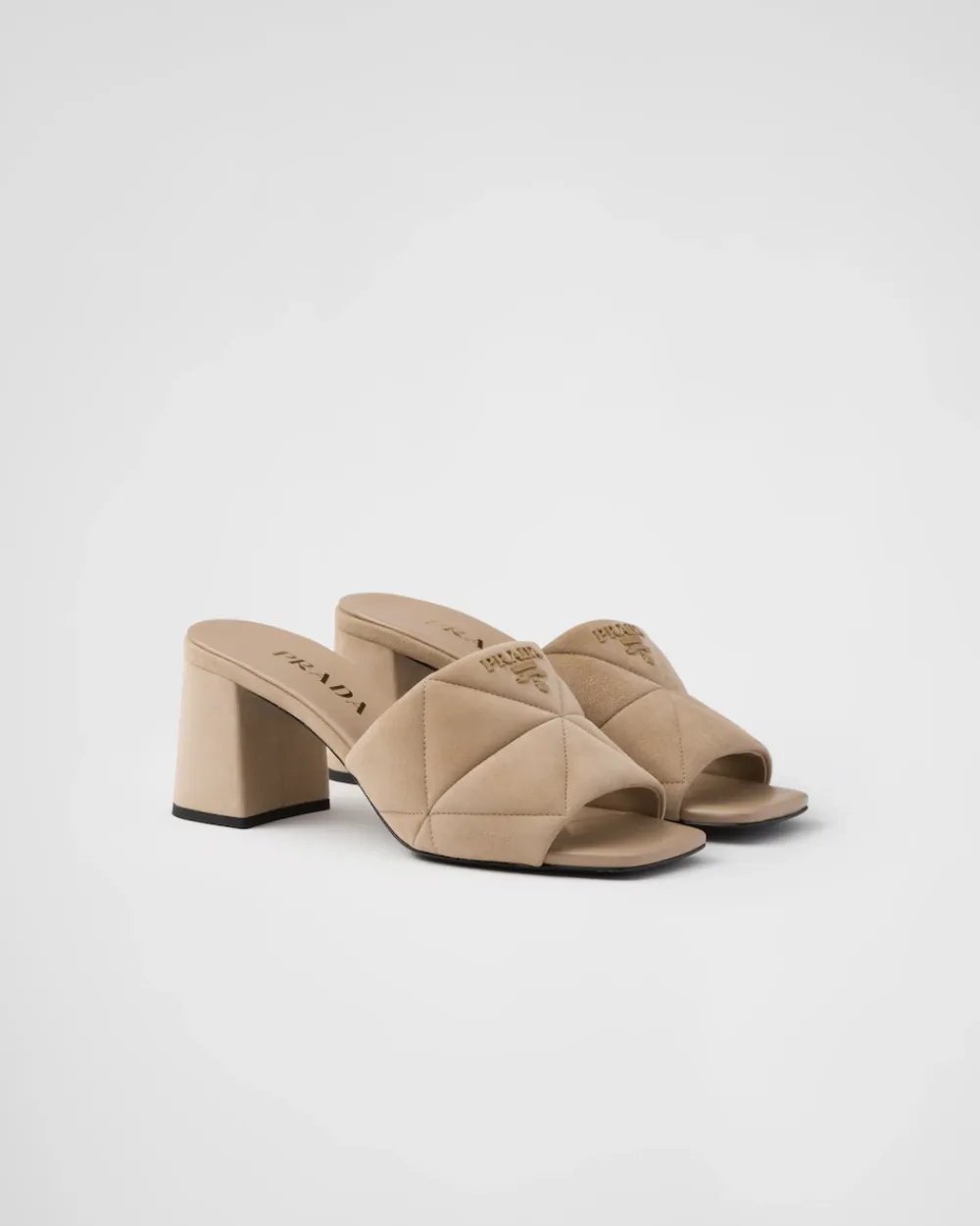 Mujer Prada PANTUFLAS Y CHINELAS^Sandalias De Ante Con Costuras