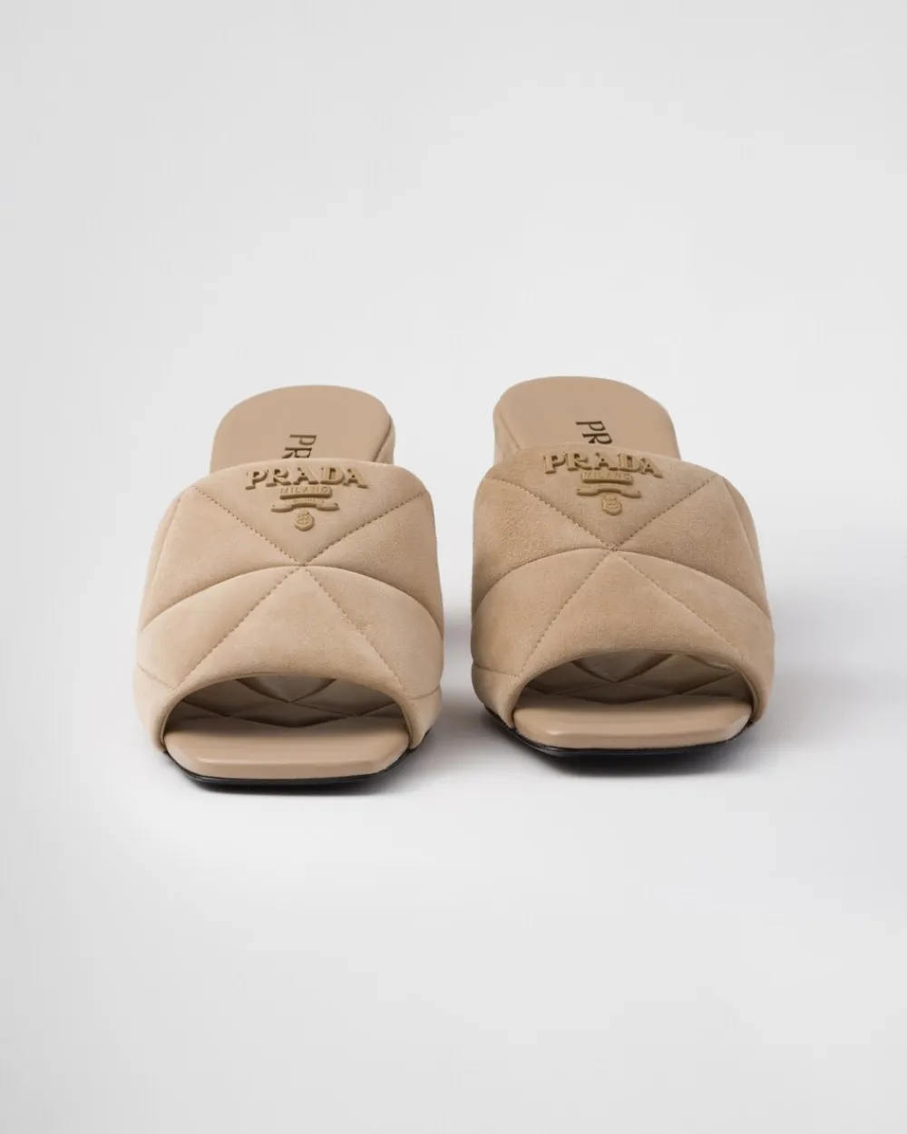 Mujer Prada PANTUFLAS Y CHINELAS^Sandalias De Ante Con Costuras