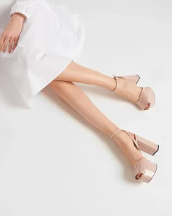 Mujer Prada SANDALIAS^Sandalias De Charol Con Plataforma