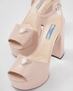 Mujer Prada SANDALIAS^Sandalias De Charol Con Plataforma