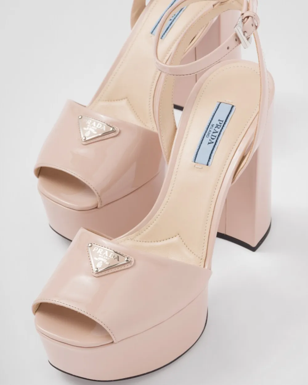 Mujer Prada SANDALIAS^Sandalias De Charol Con Plataforma