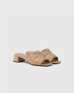 Mujer Prada PANTUFLAS Y CHINELAS^Sandalias De Napa Acolchada