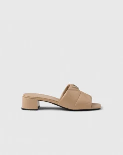 Mujer Prada PANTUFLAS Y CHINELAS^Sandalias De Napa Acolchada