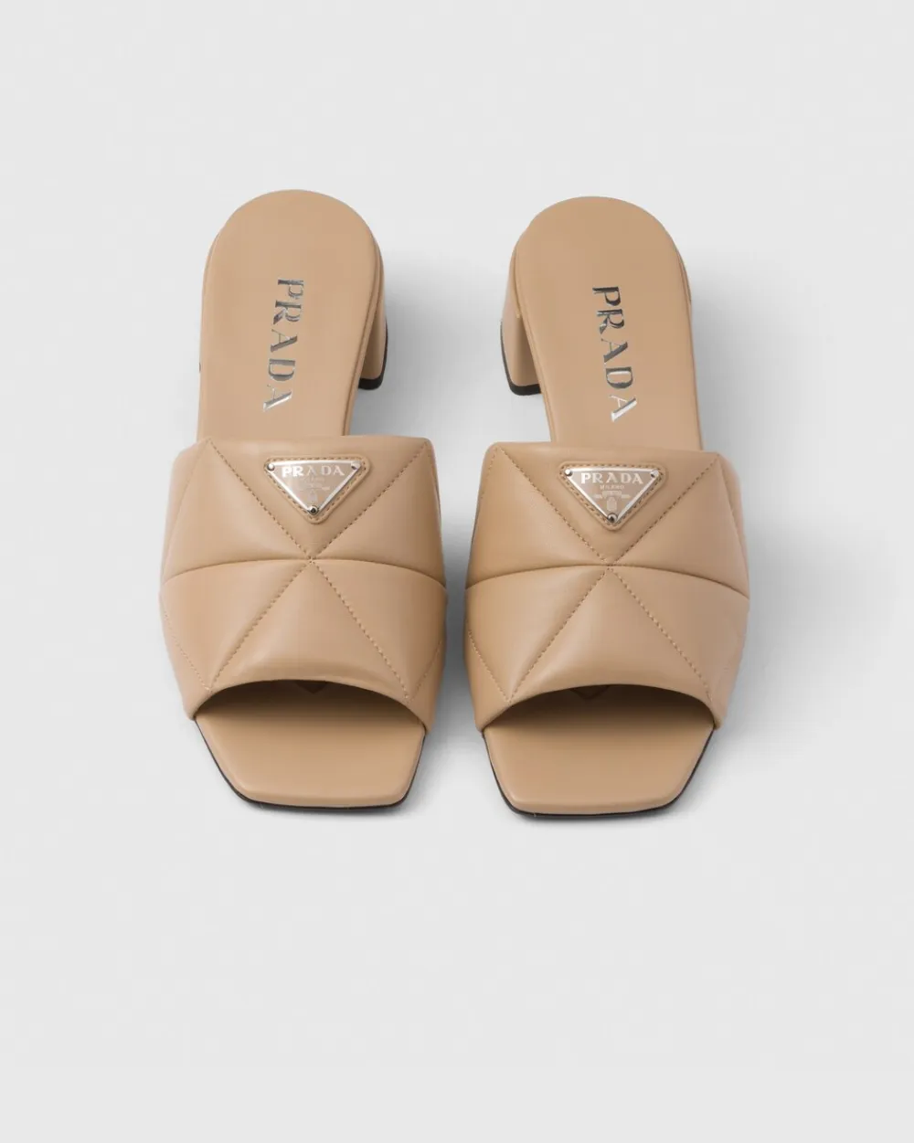 Mujer Prada PANTUFLAS Y CHINELAS^Sandalias De Napa Acolchada