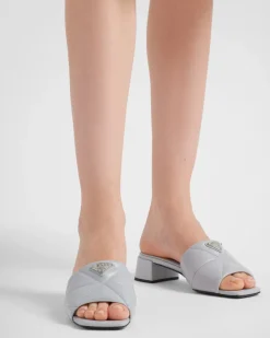 Mujer Prada PANTUFLAS Y CHINELAS^Sandalias De Napa Acolchada