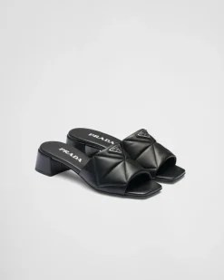Mujer Prada PANTUFLAS Y CHINELAS^Sandalias De Napa Acolchada