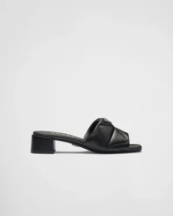 Mujer Prada PANTUFLAS Y CHINELAS^Sandalias De Napa Acolchada