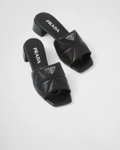 Mujer Prada PANTUFLAS Y CHINELAS^Sandalias De Napa Acolchada