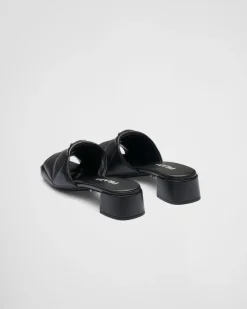 Mujer Prada PANTUFLAS Y CHINELAS^Sandalias De Napa Acolchada