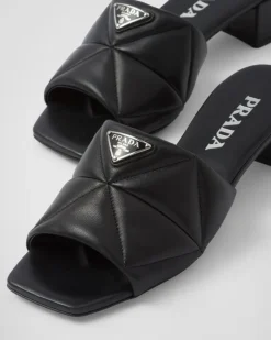 Mujer Prada PANTUFLAS Y CHINELAS^Sandalias De Napa Acolchada