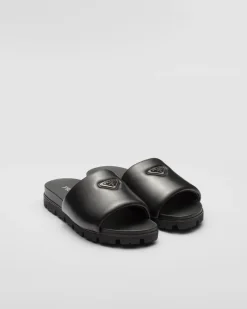 Hombre Prada SANDALIAS^Sandalias De Napa Acolchada