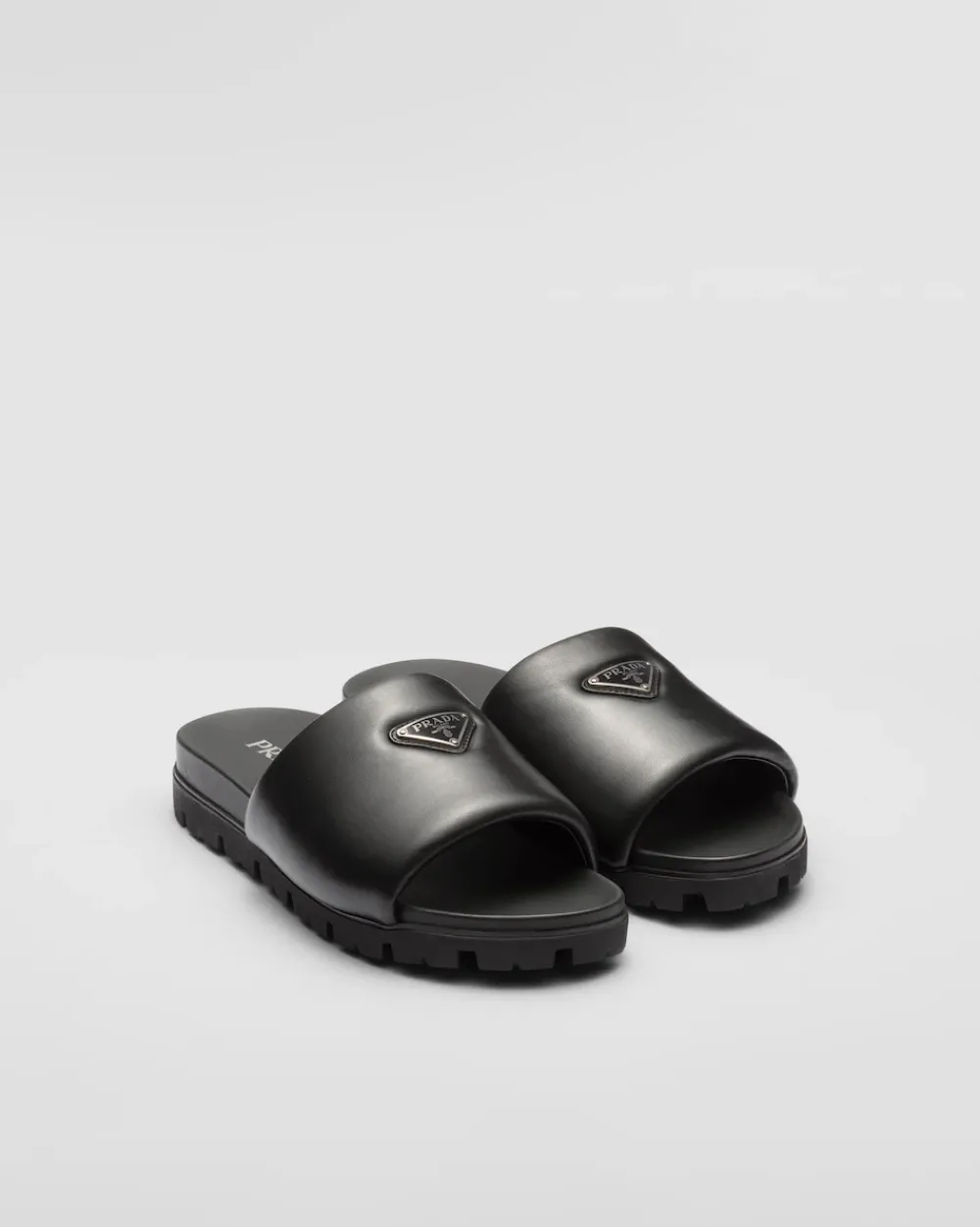 Hombre Prada SANDALIAS^Sandalias De Napa Acolchada