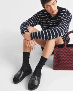 Hombre Prada SANDALIAS^Sandalias De Napa Acolchada