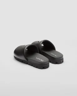 Hombre Prada SANDALIAS^Sandalias De Napa Acolchada