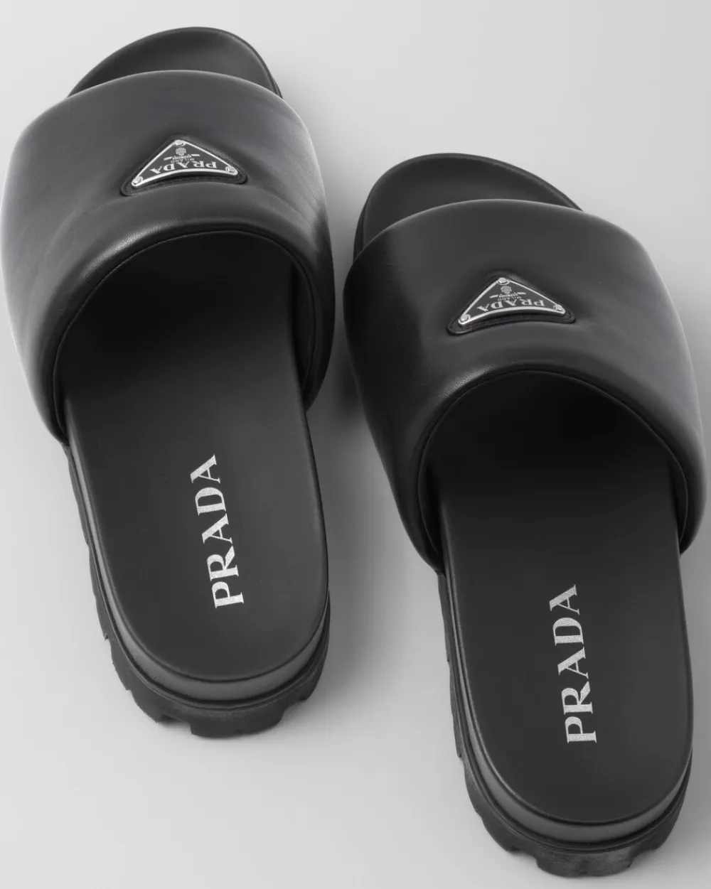 Hombre Prada SANDALIAS^Sandalias De Napa Acolchada