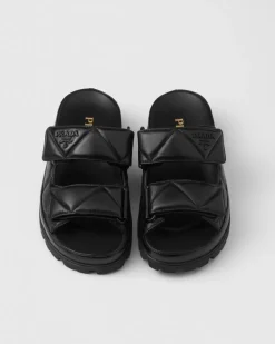 Mujer Prada PANTUFLAS Y CHINELAS^Sandalias De Napa Acolchadas