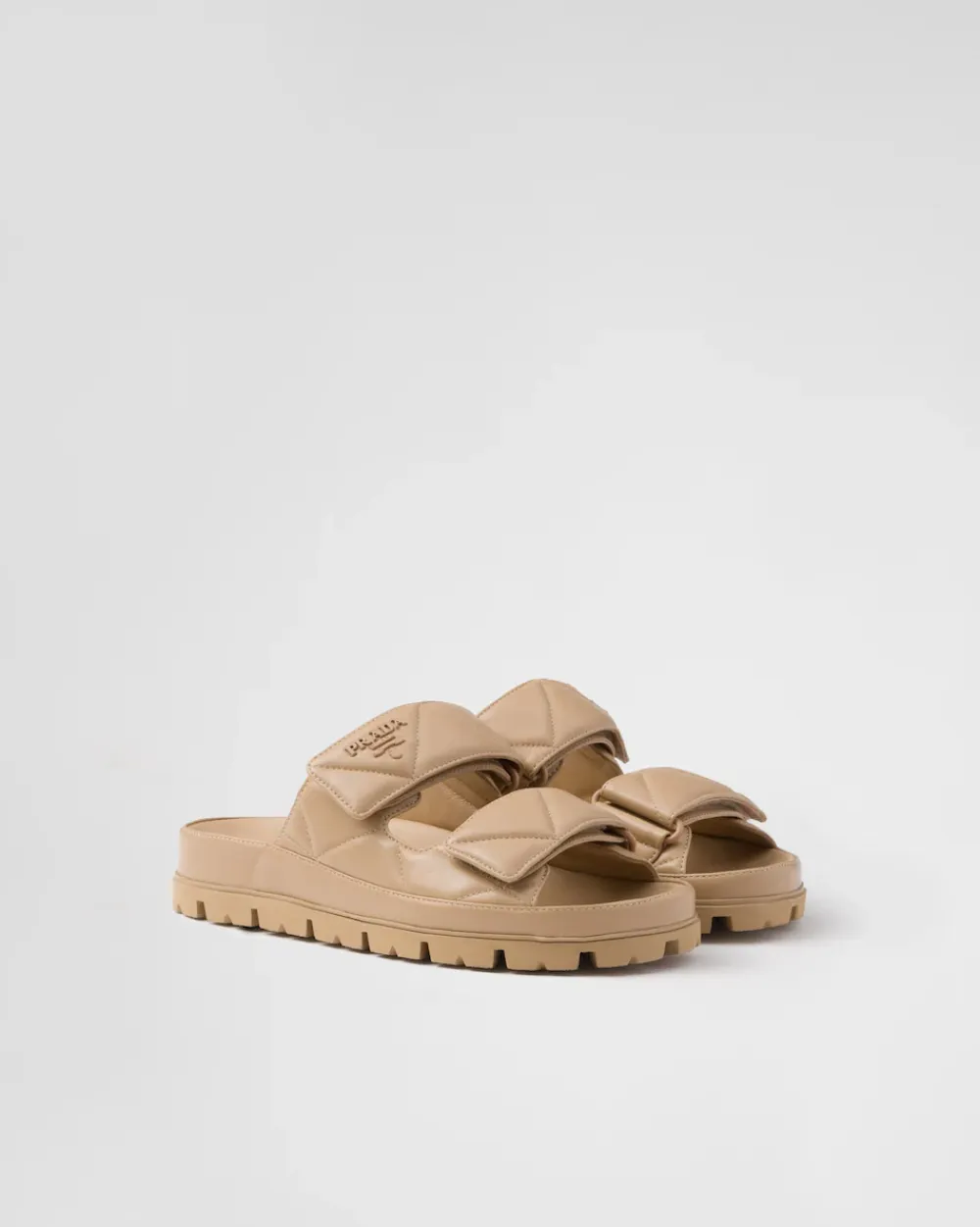 Mujer Prada PANTUFLAS Y CHINELAS^Sandalias De Napa Acolchadas