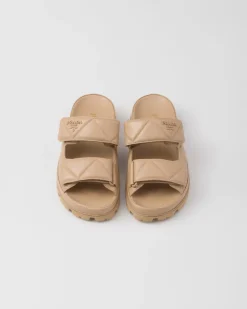 Mujer Prada PANTUFLAS Y CHINELAS^Sandalias De Napa Acolchadas