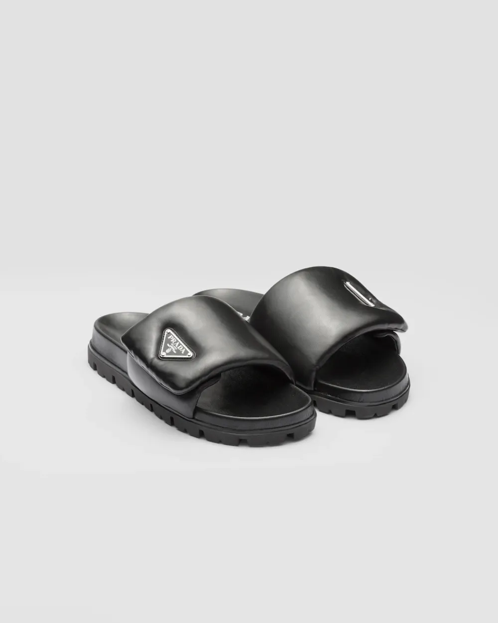 Mujer Prada PANTUFLAS Y CHINELAS^Sandalias De Napa Acolchada Soft