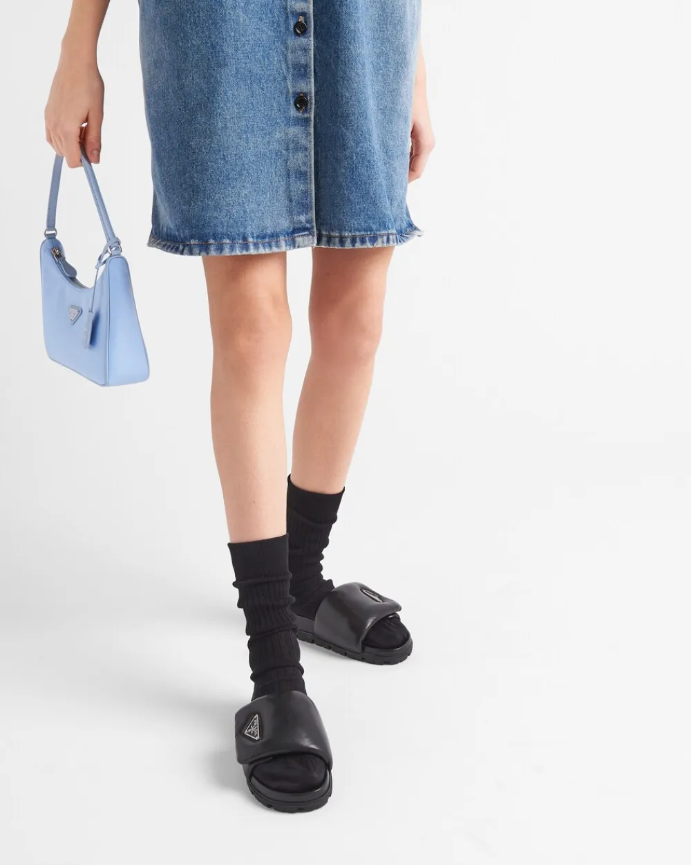 Mujer Prada PANTUFLAS Y CHINELAS^Sandalias De Napa Acolchada Soft