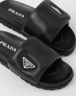 Mujer Prada PANTUFLAS Y CHINELAS^Sandalias De Napa Acolchada Soft
