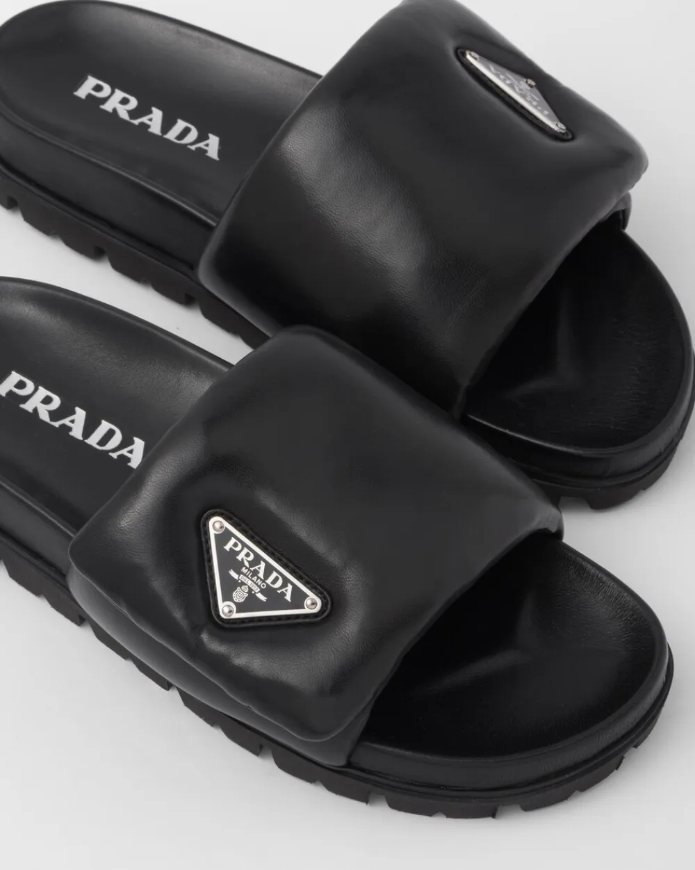 Mujer Prada PANTUFLAS Y CHINELAS^Sandalias De Napa Acolchada Soft