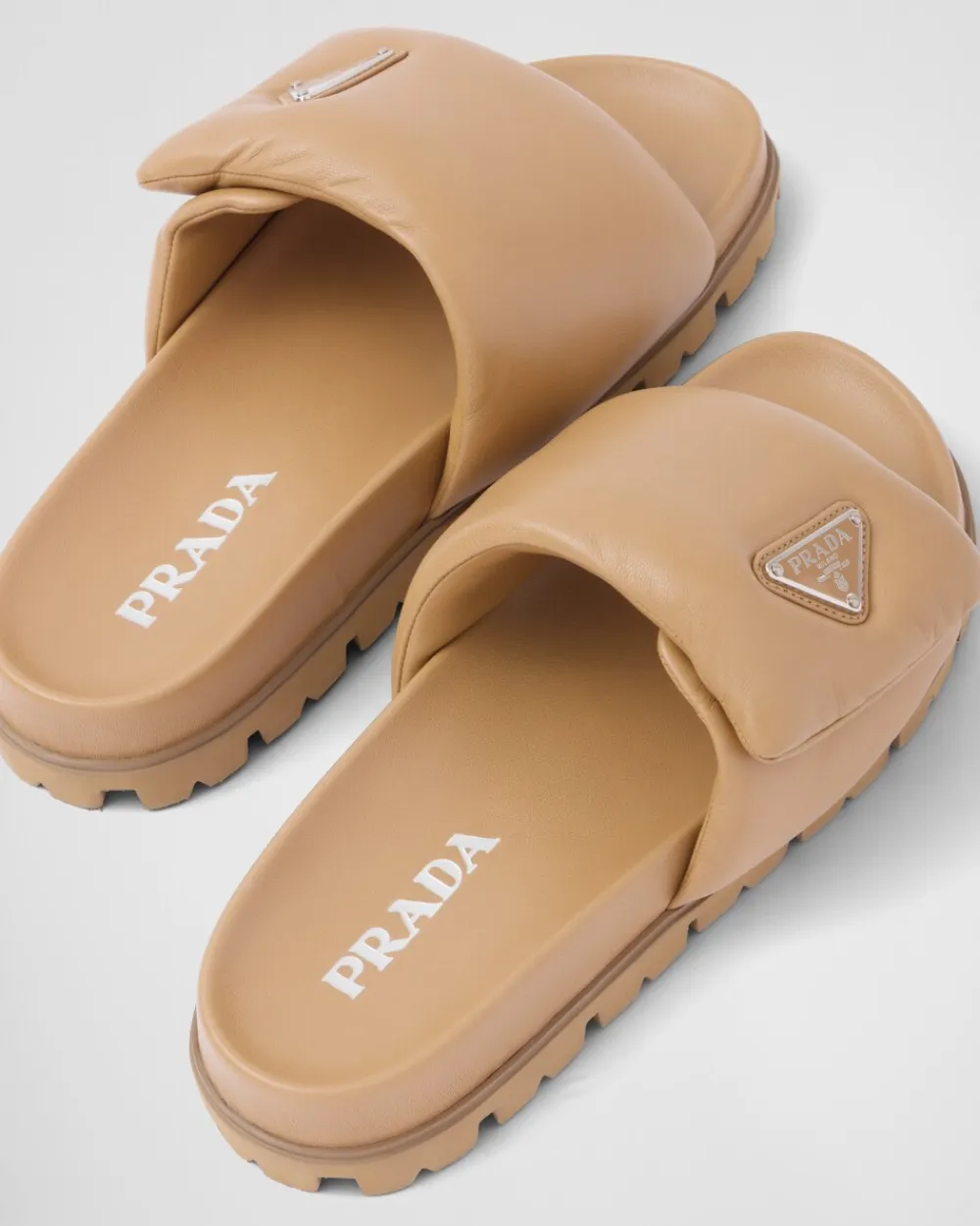 Mujer Prada PANTUFLAS Y CHINELAS^Sandalias De Napa Acolchada Soft
