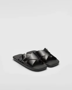 Hombre Prada SANDALIAS^Sandalias De Piel Cepillada