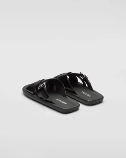 Hombre Prada SANDALIAS^Sandalias De Piel Cepillada