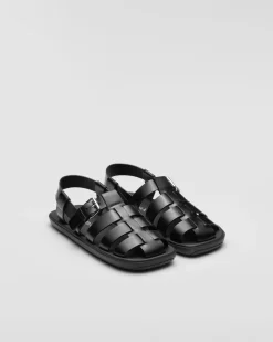 Hombre Prada SANDALIAS^Sandalias De Piel Cepillada
