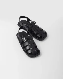 Hombre Prada SANDALIAS^Sandalias De Piel Cepillada