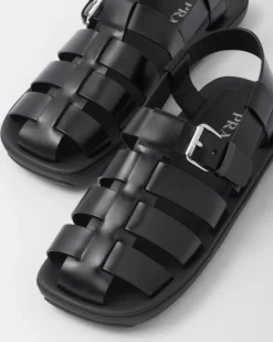 Hombre Prada SANDALIAS^Sandalias De Piel Cepillada
