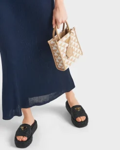 Mujer Prada PANTUFLAS Y CHINELAS^Sandalias De Plataforma De Croché