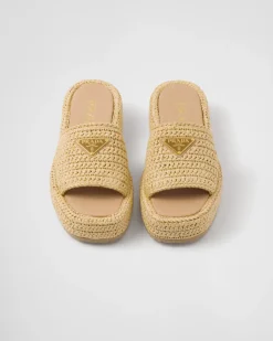 Mujer Prada PANTUFLAS Y CHINELAS^Sandalias De Plataforma De Croché