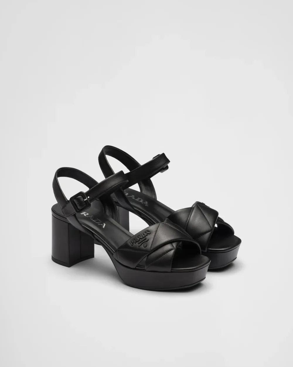 Mujer Prada SANDALIAS^Sandalias De Plataforma De Napa Acolchada
