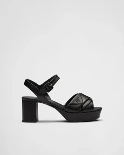 Mujer Prada SANDALIAS^Sandalias De Plataforma De Napa Acolchada