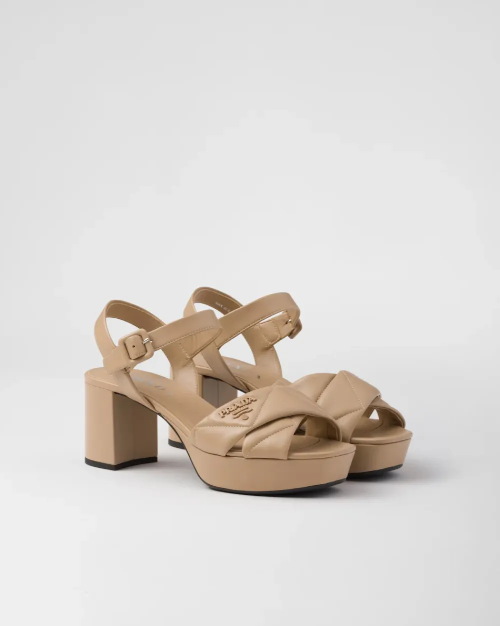 Mujer Prada SANDALIAS^Sandalias De Plataforma De Napa Acolchada