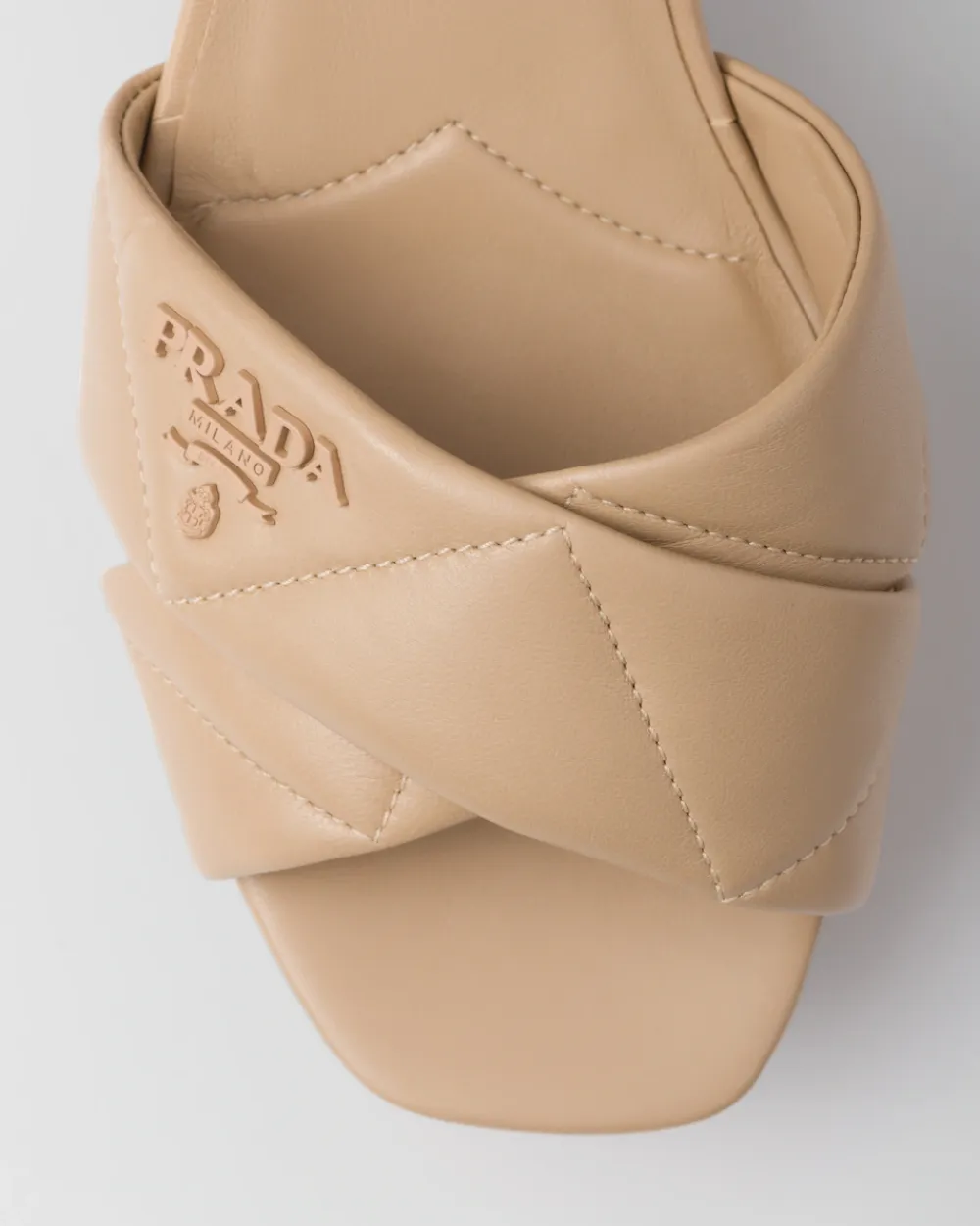 Mujer Prada SANDALIAS^Sandalias De Plataforma De Napa Acolchada