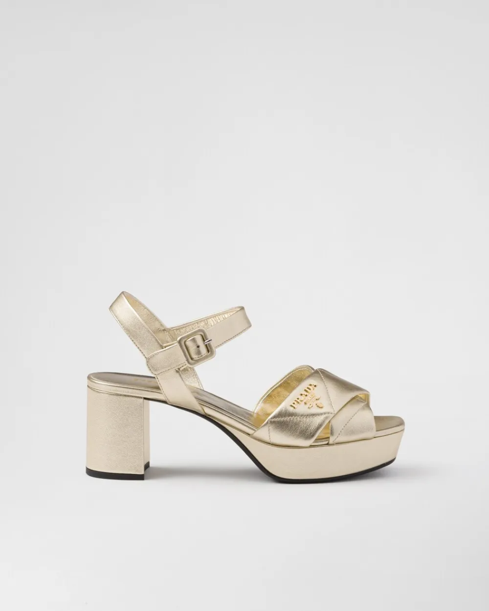 Mujer Prada SANDALIAS^Sandalias De Plataforma De Napa Acolchada