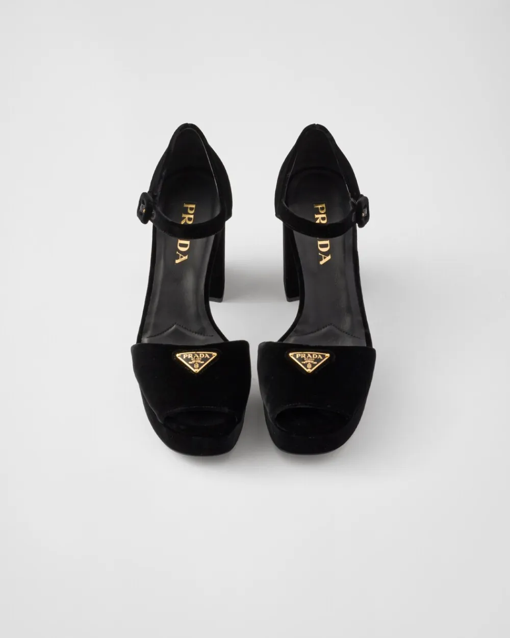 Mujer Prada SANDALIAS^Sandalias De Plataforma De Terciopelo