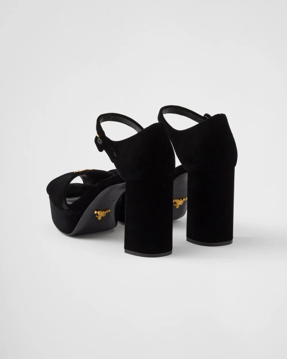 Mujer Prada SANDALIAS^Sandalias De Plataforma De Terciopelo